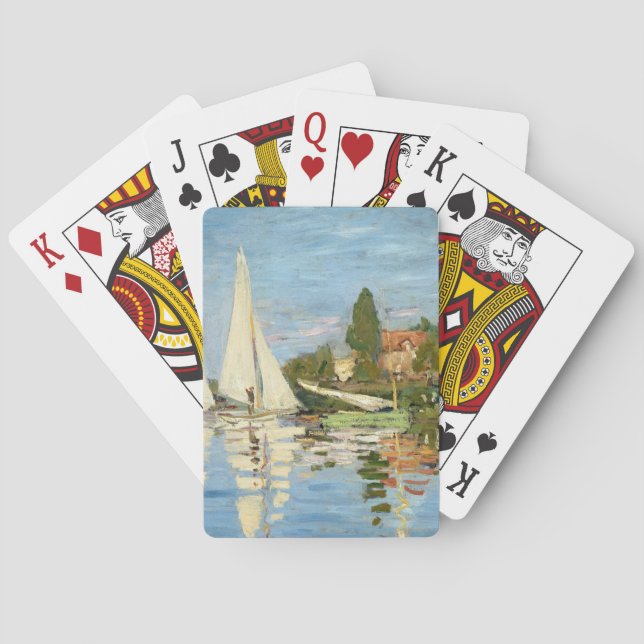 Claude Monet Regattor vid Argenteuil Casinokort (Baksidan)