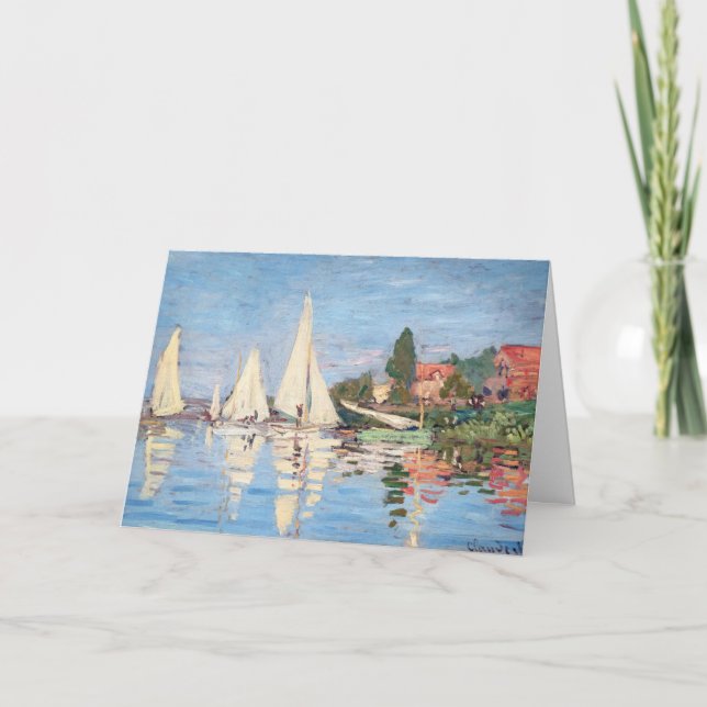 Claude Monet - Regattor vid Argenteuil Kort (Framsida)
