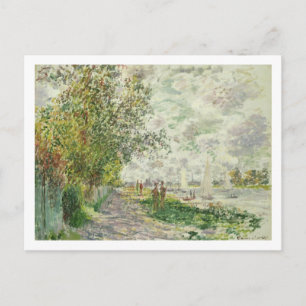 Claude Monet Riverbank i Gennevilliers Vykort