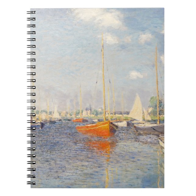 Claude Monet. Röda båtar, Argenteuil Anteckningsbok (Framsidan)