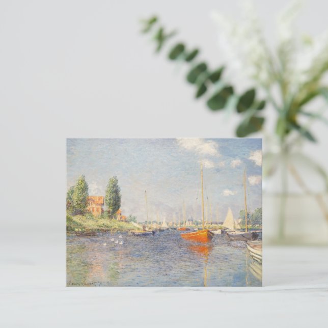 Claude Monet. Röda båtar, Argenteuil Vykort (Stående Fram)