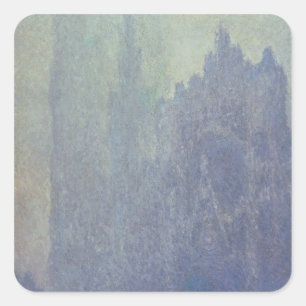 Claude Monet Rouen Cathedral, Foggy Weather Fyrkantigt Klistermärke