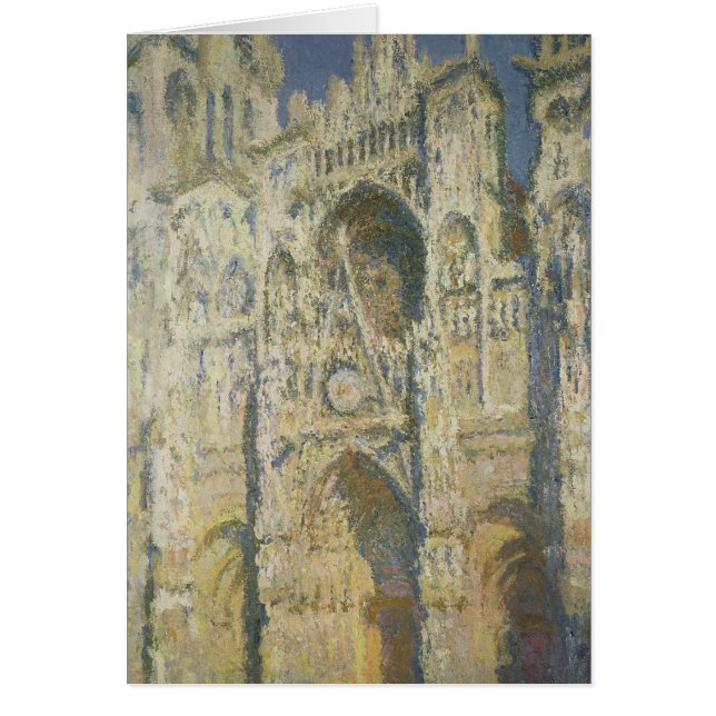 Claude Monet | Rouen Cathedral i Fullt Sunlight Hälsningskort (Framsidan)