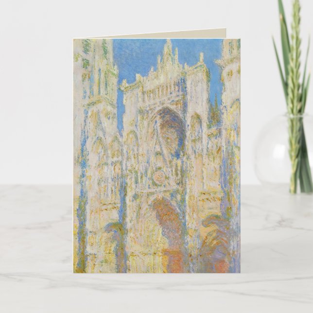 Claude Monet Rouen Cathedral Portal Morning Light Kort (Framsida)