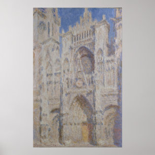Claude Monet Rouen Cathedral the Portal Sunlight Poster