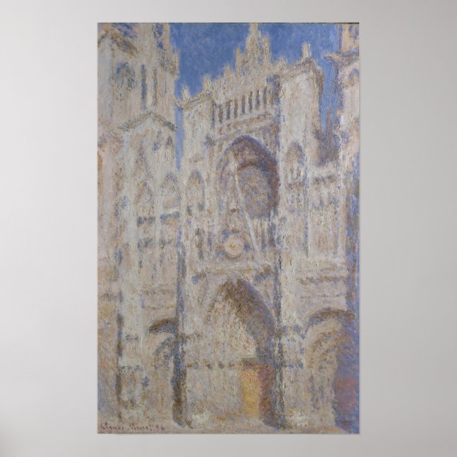 Claude Monet | Rouen Cathedral the Portal Sunlight Poster (Framsidan)