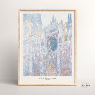 Claude Monet Rouen Cathedral Väster Facade Art Skr Poster