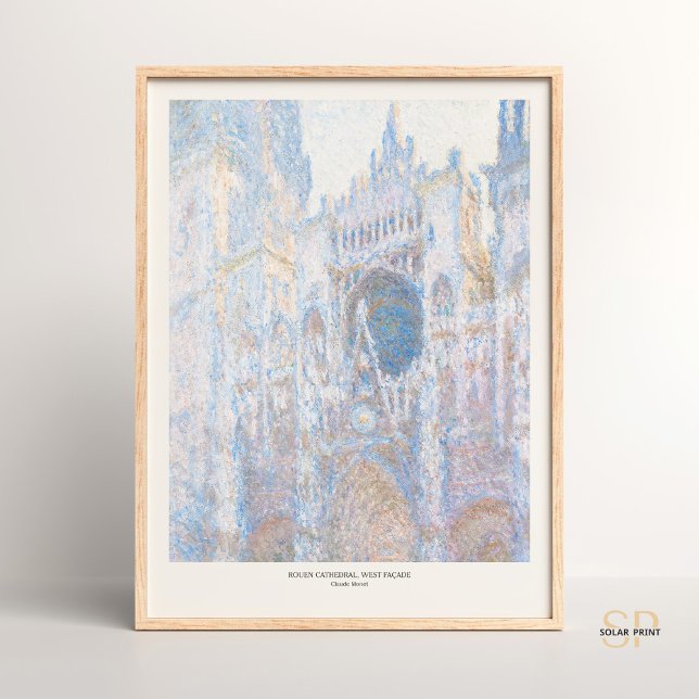 Claude Monet Rouen Cathedral Väster Facade Art Skr Poster (Skapare uppladdad)
