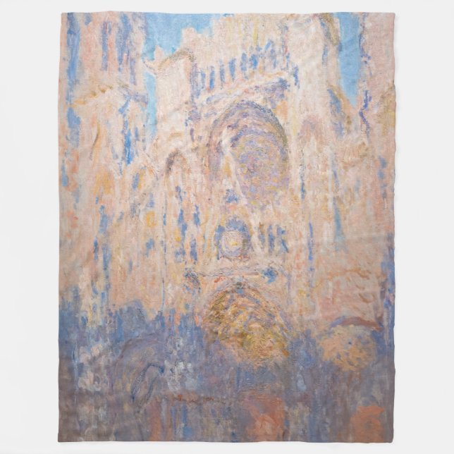 Claude Monet - Rouen Cathedral vid sunset Fleecefilt (Framsidan)
