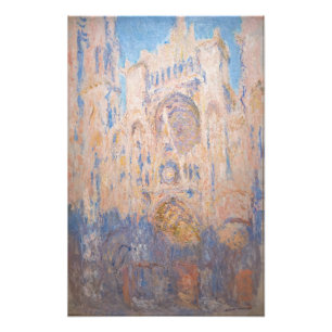 Claude Monet - Rouen Cathedral vid sunset Fototryck