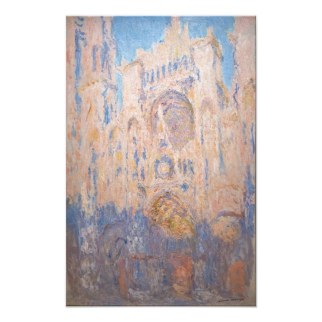 Claude Monet - Rouen Cathedral vid sunset Fototryck (Framsidan)