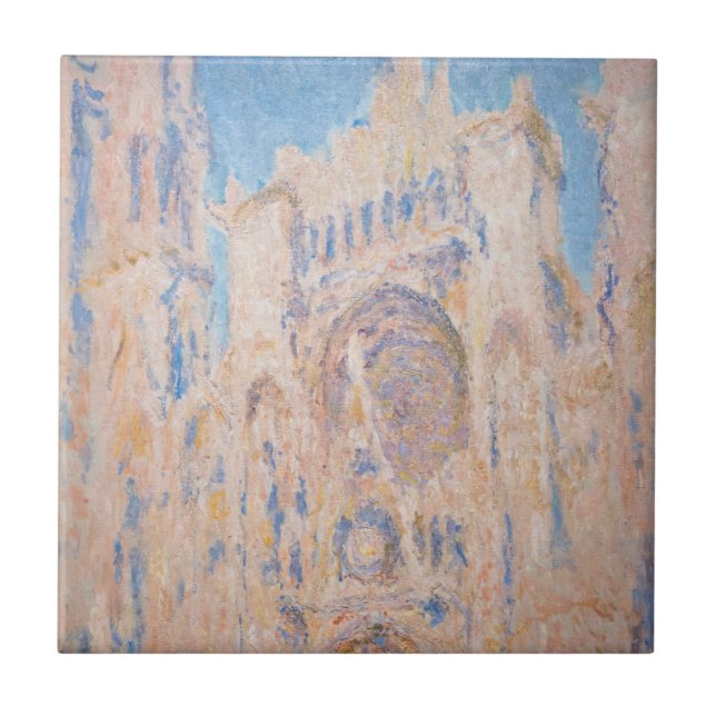 Claude Monet - Rouen Cathedral vid sunset Kakelplatta (Framsidan)