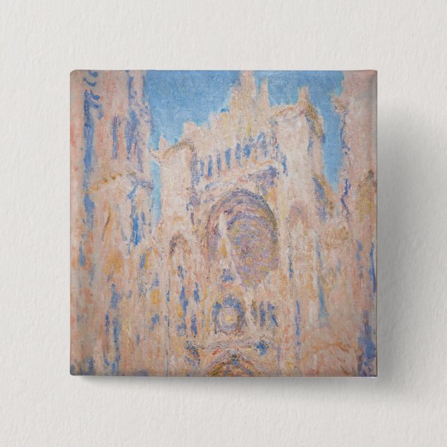Claude Monet - Rouen Cathedral vid sunset Knapp (Framsida)