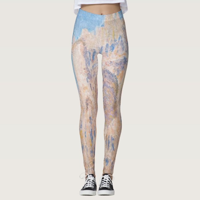 Claude Monet - Rouen Cathedral vid sunset Leggings (Framsida)