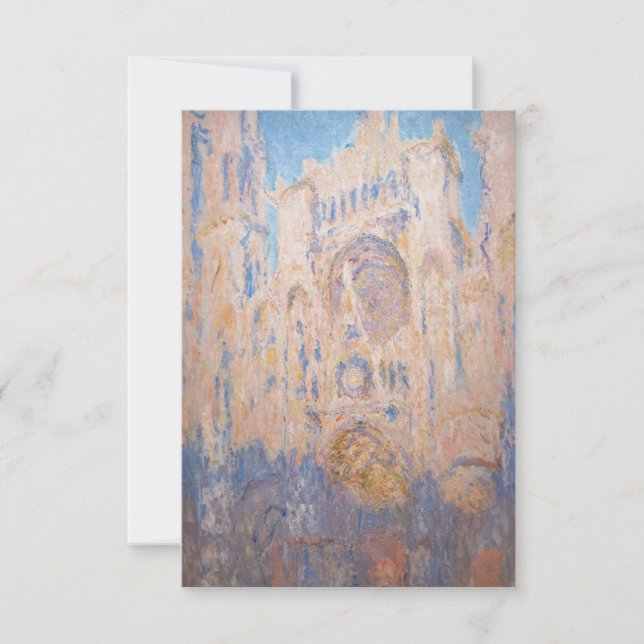 Claude Monet - Rouen Cathedral vid sunset Tack Kort (Framsida)
