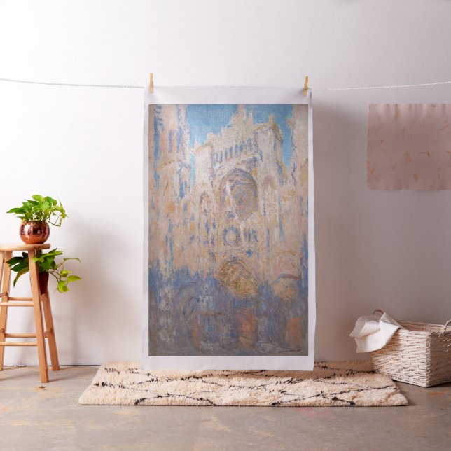 Claude Monet - Rouen Cathedral vid sunset Tyg (In Situ)