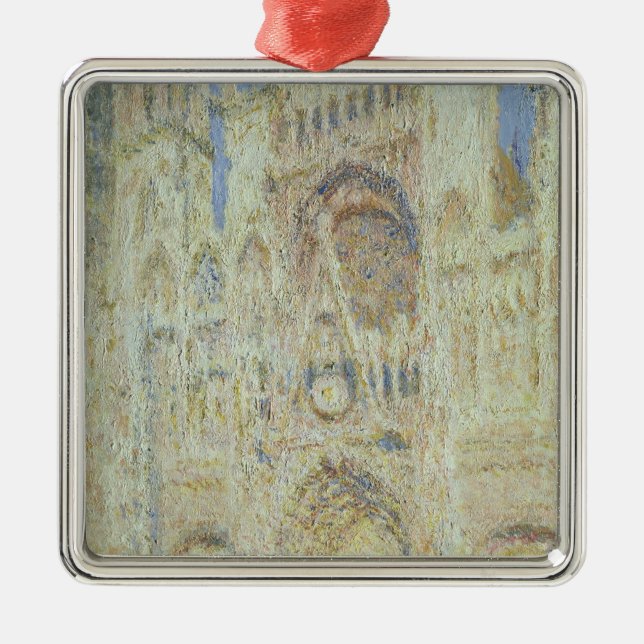 Claude Monet | Rouen domkyrka på solnedgången, Julgransprydnad Metall (Framsidan)