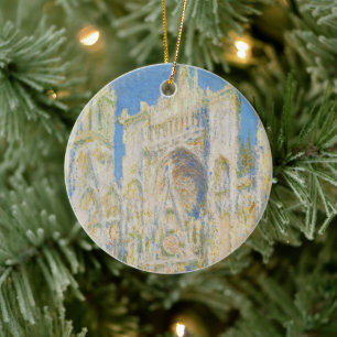 Claude Monet Rouens katedralportal, morgonljus Julgransprydnad Keramik