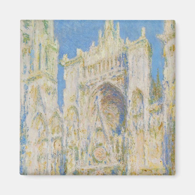Claude Monet Rouens katedralportal, morgonljus Magnet (Framsidan)