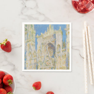 Claude Monet Rouens katedralportal Morgonljus Pappersservett