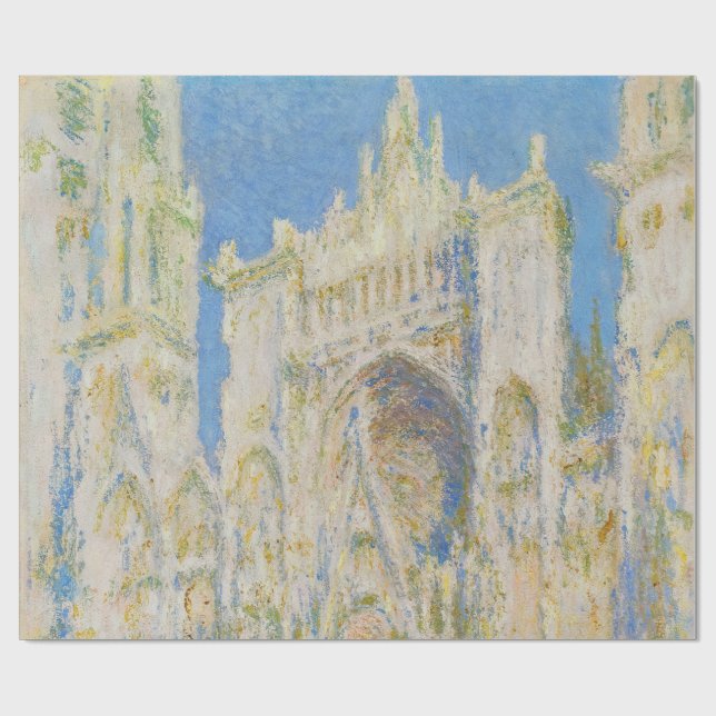 Claude Monet Rouens katedralportal, morgonljus Presentpapper (Platt)
