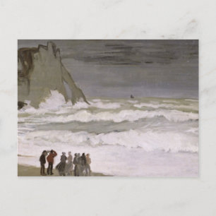 Claude Monet Rough Sea at Etretat, 1868-69 Vykort