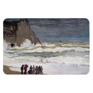 Claude Monet - Rough Sea at Etretat Magnet