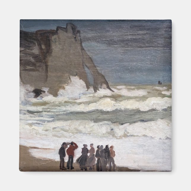Claude Monet - Rough Sea at Etretat Magnet (Framsidan)