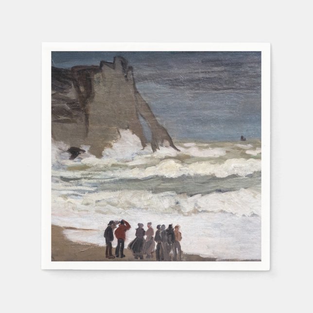 Claude Monet - Rough Sea at Etretat Pappersservett (Framsidan)