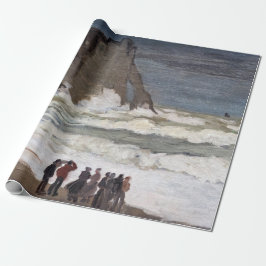 Claude Monet - Rough Sea at Etretat Presentpapper