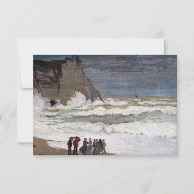 Claude Monet - Rough Sea at Etretat Tack Kort (Framsida)