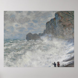 Claude Monet - Rough Weather vid Étretat Poster