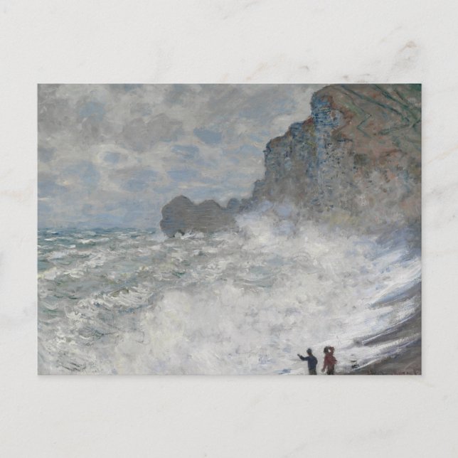 Claude Monet - Rough Weather vid Étretat Vykort (Framsida)