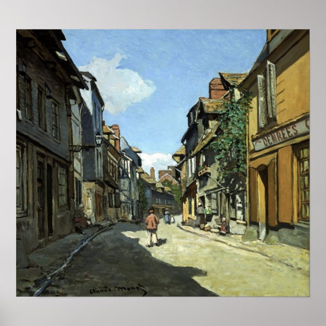 Claude Monet Rue de la Bavole, Honfleur Poster (Framsidan)