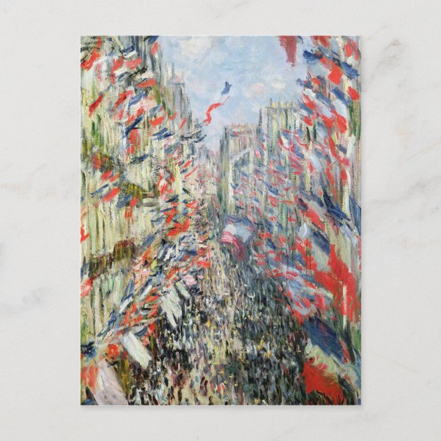 Claude Monet | Rue Montorgueil, Paris Vykort (Framsida)