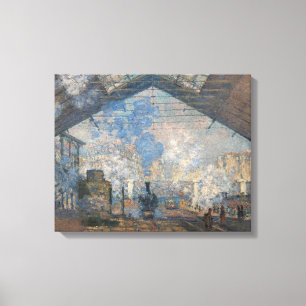 Claude Monet - Saint-Lazare Station exteriör vy Canvastryck