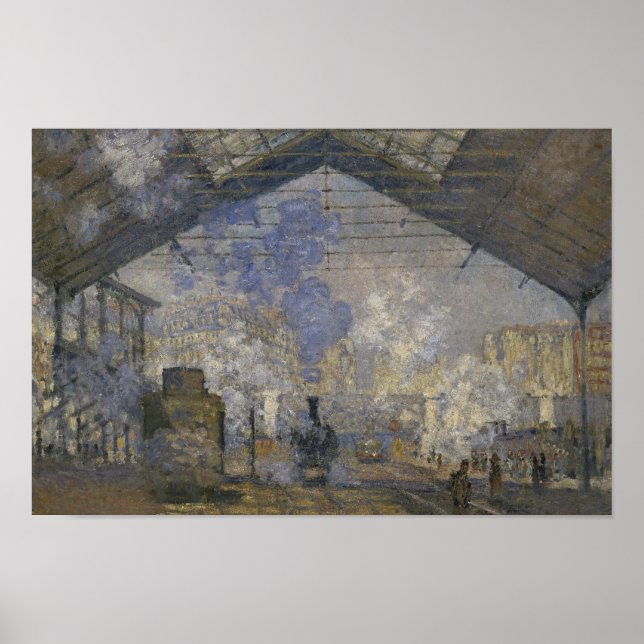 Claude Monet - Saint-Lazare Station Poster (Framsidan)