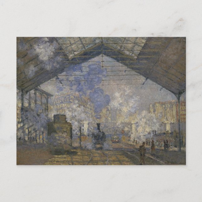 Claude Monet - Saint-Lazare Station Vykort (Framsida)