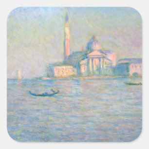 Claude Monet - San Giorgio Maggiore-kyrkan Fyrkantigt Klistermärke