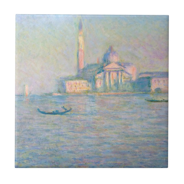 Claude Monet - San Giorgio Maggiore-kyrkan Kakelplatta (Framsidan)