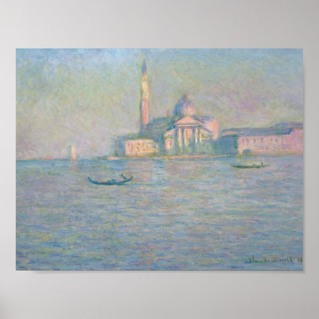 Claude Monet - San Giorgio Maggiore-kyrkan Poster (Framsidan)