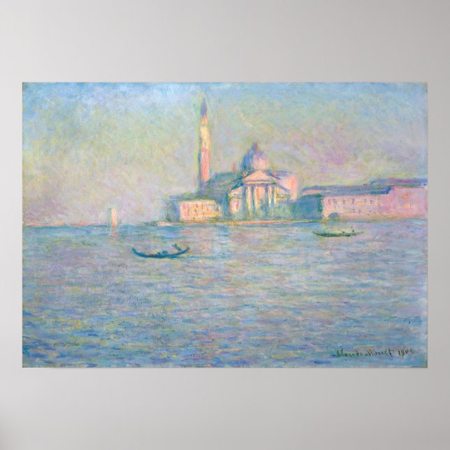 Claude Monet - San Giorgio Maggiore-kyrkan Poster (Framsidan)