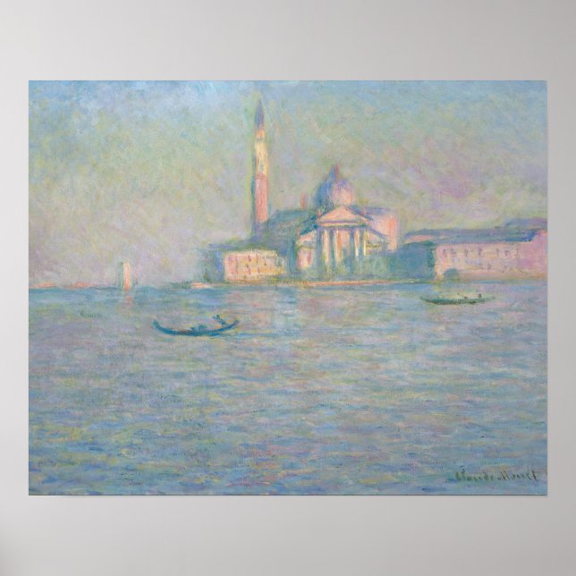Claude Monet - San Giorgio Maggiore-kyrkan Poster (Framsidan)