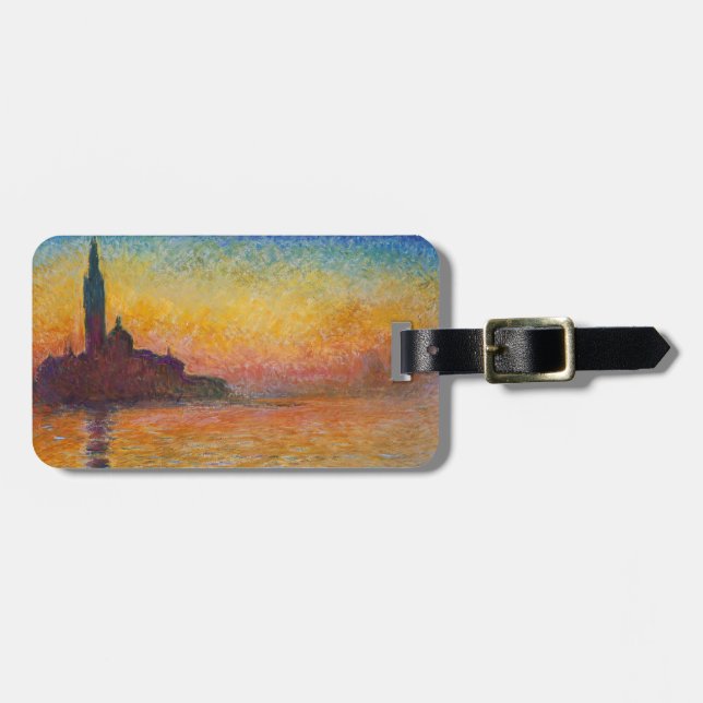 Claude Monet - San Giorgio Maggiore vid Dusk Bagagebricka (Horisontell Framsida)