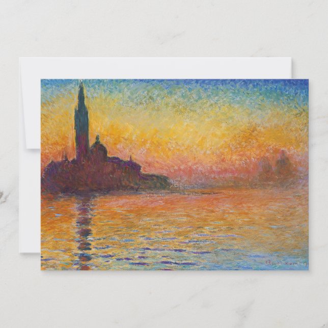 Claude Monet - San Giorgio Maggiore vid Dusk Inbjudningar (Framsida)