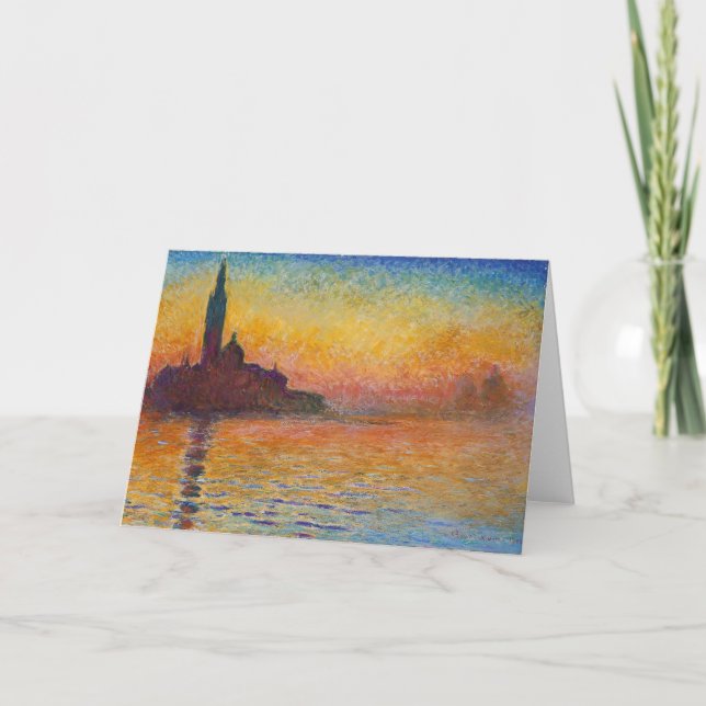 Claude Monet - San Giorgio Maggiore vid Dusk Kort (Framsida)