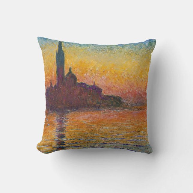Claude Monet - San Giorgio Maggiore vid Dusk Kudde (Framsida)