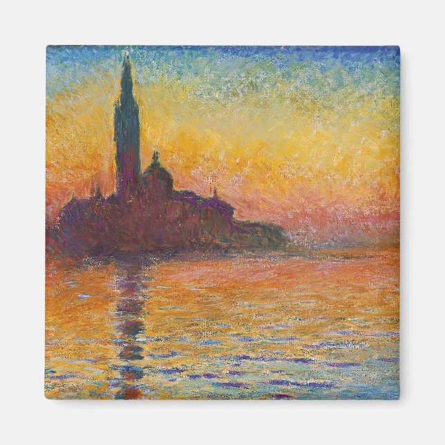 Claude Monet - San Giorgio Maggiore vid Dusk Magnet (Framsidan)