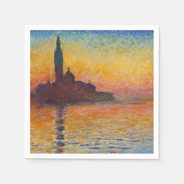 Claude Monet - San Giorgio Maggiore vid Dusk Pappersservett (Framsidan)