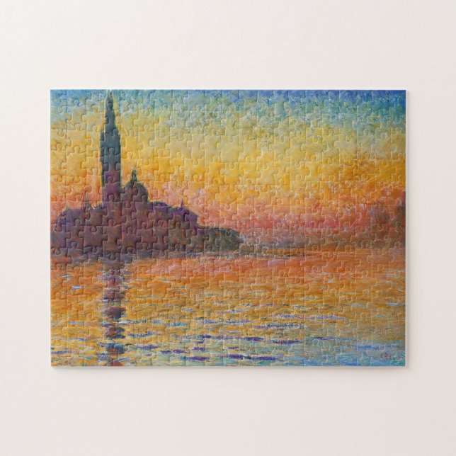 Claude Monet - San Giorgio Maggiore vid Dusk Pussel (Horisontell)